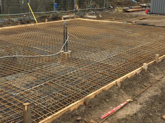 Herstellung Fundament mit Betonarbeiten - Bodenplatte